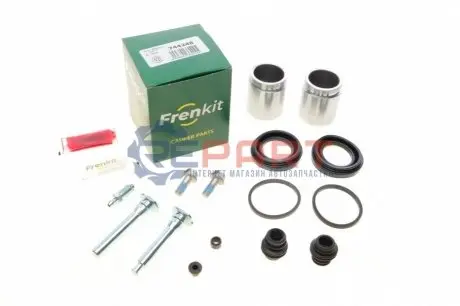 Фото Ремкомплект супорта (переднього) Nissan X-Trail 01-13 (d=44mm) (+ 2 поршня/направляюча) (Akebono) FRENKIT (744248) зображення 1