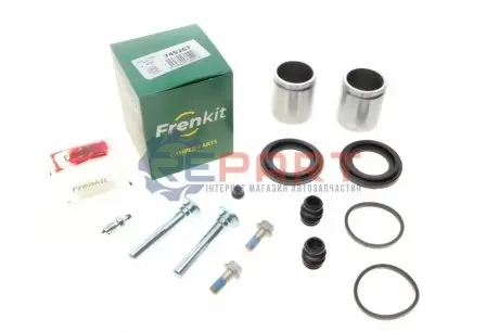 Фото Ремкомплект супорта (переднього) Land Rover Discovery 98-04 (d=45mm)(+2 поршня/направляюча) (Ate) FRENKIT (745267) зображення 1