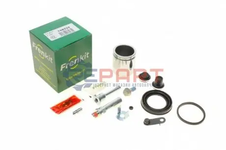 Фото Ремкомплект супорта (переднього) Peugeot 206 98- (d=48mm)(Bosch)(+1 поршень/направляюча) SuperKit FRENKIT (748324) зображення 1