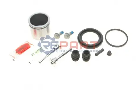 Фото Ремкомплект супорта (переднього) Nissan Micra 1.6 11- (d=54mm) (+ поршен/направляюча) SuperKit FRENKIT (754677) зображення 1