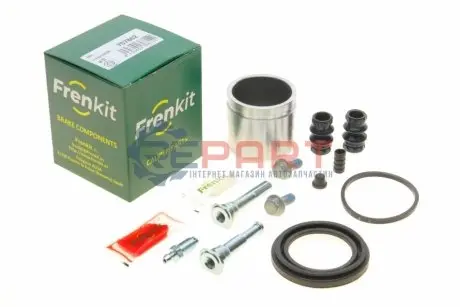 Ремкомплект супорта (переднього) Nissan Juke 10-14 (d=57mm) (+поршень/направляюча) SuperKit FRENKIT 757862 Купити в Україні