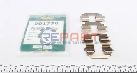 Фото Планка супорта (заднього) прижимна (к-кт) Renault Kangoo 1.5dCi-1.6 08- (Lucas) FRENKIT (901770) зображення 1