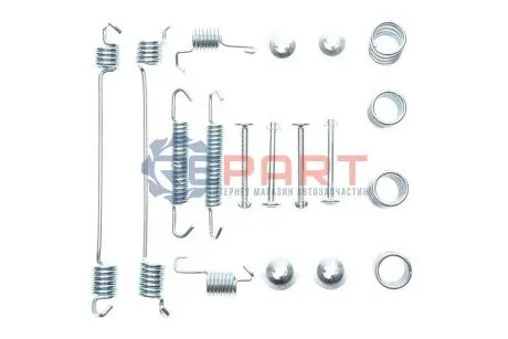 Фото Комплект пружинок колодок ручника Renault Clio /Peugeot 206 1.1-1.9TD 98- (Bendix) FRENKIT (950672) зображення 1