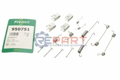 Фото 1 — Комплект пружинок колодок ручника Ford Escort 1.3-1.8 90-00 (TRW) FRENKIT (950751) Фото Комплект пружинок колодок ручника Ford Escort 1.3-1.8 90-00 (TRW) FRENKIT (950751) зображення 1