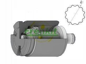 Ремкомплект супорта (заднього) Mazda 6 12- (d=38mm) (+поршень/направляюча) (Trw) FRENKIT K385202S