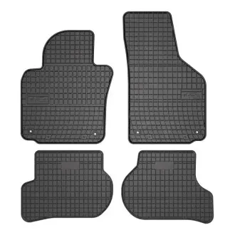 Килимки FROGUM Гума, 4 шт BASIC, задн/передн, комплект, колір чорний, SEAT LEON, TOLEDO III SKODA OCTAVIA II, YETI VW GOLF PLUS V, GOLF V 10.03-12.17, Буси / Купе / Ліфтбек / Седан / Універсал FroGum ET0361
