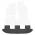 Килимки FROGUM Гума, 2 шт BASIC, задн, комплект, колір чорний, SEAT ALHAMBRA VW SHARAN 05.10-12.22, Автобус FroGum (ET04051) зображення 1