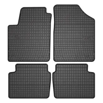 Килимки FROGUM Гума, 4 шт BASIC, задн/передн, комплект, колір чорний, HYUNDAI I10 I, I20 I 01.08-08.14, Ліфтбек FroGum ET0425