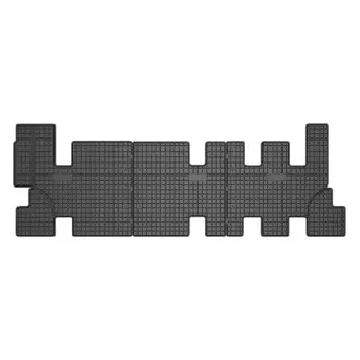Килимки FROGUM Гума, 3 шт BASIC, 3 ряд, комплект, колір чорний, FORD TOURNEO CUSTOM V362, TOURNEO CUSTOM V710, TRANSIT CUSTOM V362 09.12-, Автобус / Буси / Pick-up FroGum ET402201