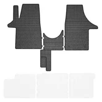 Килимки FROGUM Гума, 3 шт BASIC, передн, комплект, колір чорний, VW CALIFORNIA T5 CAMPER, CALIFORNIA T6 CAMPER, MULTIVAN T5, MULTIVAN T6, TRANSPORTER T5, TRANSPORTER T6 04.03-08.24, Автобус / Буси FroGum ETD0073