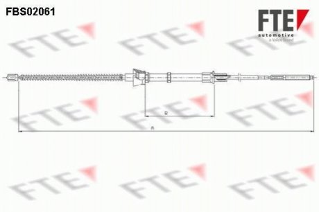 Трос ручного гальма FTE FBS02061 (фото 1)