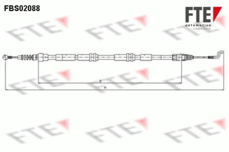 Трос ручного гальма FTE FBS02088 (фото 1)