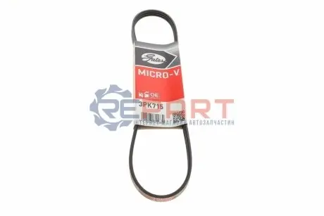 Поліклиновий ремінь Gates 3PK715 Купити в Україні