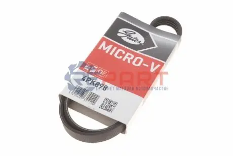 Ремінь генератора Peugeot Expert 1.6 96-00/Hyundai Accent 1.3/1.5 94-05 Gates 4PK898 Купити в Україні