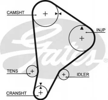 Ремінь ГРМ OPEL CAMPO TOYOTA 4 RUNNER I, CHASER, CRESSIDA, CROWN, DYNA, DYNA 150, HIACE III, HILUX IV, LAND CRUISER 2.2D/2.4D/2.5D 04.80-12.01 Gates 5118 Купити в Україні