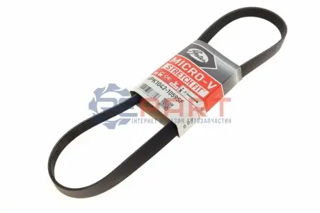 Ремінь генератора Ford Focus/Fiesta/Fusion/Mazda 2 1.25-1.6 98- Gates 6PK10421059SF Купити в Україні