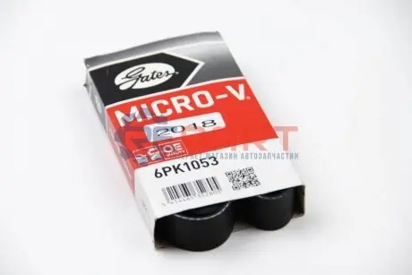 Комплект ременя генератора Citroen C2/C3/C4/Peugeot 207/307 1.1-1.6 02- Gates 6PK1053 Купити в Україні