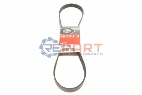 Ремінь генератора Citroen Jumper/Peugeot Boxer 2.0 94-/VW Caddy 1.4 04- Gates 6PK1098 Купити в Україні