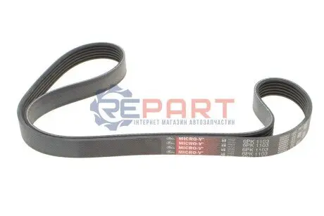 Ремінь генератора Nissan Primera/Fiat Marea 1.8-2.4JTD 96-02 Gates 6PK1103 Купити в Україні