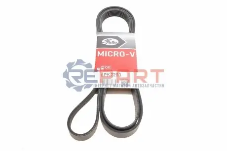 Ремінь генератора MB Sprinter 2.3 96-06 M111 Gates 6PK2203 Купити в Україні