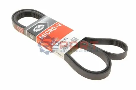 Ремінь генератора MB Sprinter CDI (-AC) (з обводним роликом) Gates 6PK2253 Купити в Україні