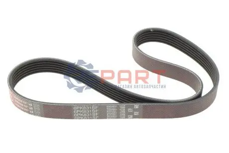 Ремінь генератора Ford Transit 2.0Di/TDCi 00- (-AC) Gates 6PK831SF Купити в Україні