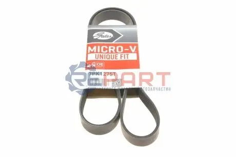 Ремінь генератора VW Touareg 3.0 Hybrid 10-18/Audi A4/A6/A7/Q5/Q7 3.0TFSI 08-17 Gates 7PK1275T Купити в Україні