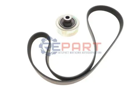 Фото Комплект ременя генератора Citroen C4 04-13/Peugeot 307 1.6 HDi 03-08 (6PK1090) Gates (K016PK1090SF) зображення 1