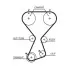 Комплект ГРМ (ремінь + ролик) HYUNDAI H-1, H-1 / STAREX, SANTA FÉ I, SONATA IV KIA SORENTO I 2.4 03.98-06.09 Gates (K02T313) зображення 2