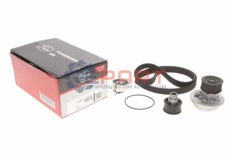 Комплект ГРМ (ремінь + ролик + водяний насос) OPEL ASTRA F, ASTRA G, KADETT E, KADETT E COMBO, VECTRA A 1.7D 08.88-04.05 Gates KP15368XS Купити в Україні