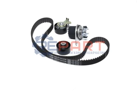 Помпа води + комплект ремня ГРМ Citroen C4/Peugeot 307 1.4 16V 03- Gates KP15615XS Купить в Украине