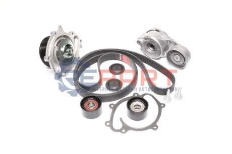 Водяний насос+ комплект поліклинових ременів Gates KP17PK2035-2 Купити в Україні