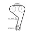 Фото Комплект ГРМ + помпа Ford Focus III/Fiesta VI/VII/Transit Courier 1.0-1.1 12 Gates (KP1T359HOB) зображення 2