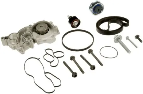 Комплект ГРМ (ремінь + ролик + водяний насос) AUDI A3 SEAT IBIZA IV, IBIZA IV SC, IBIZA IV ST, IBIZA V, LEON, LEON SC, MII SKODA CITIGO, E-CITIGO, FABIA III, FABIA III PRAKTIK 1.0-Electric 04.11 Gates KP75680XS-3