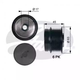 Шкив генератора Gates OAP7141 (фото 1)