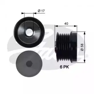Механізм вільного ходу генератора Gates OAP7158 Купити в Україні