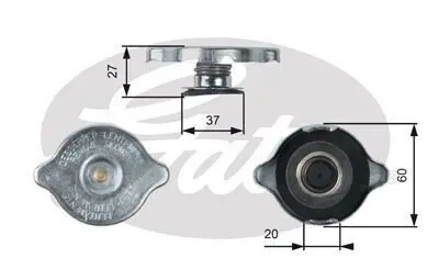 Кришка радіатора DB 207-609/Sprinter (1.4bar) Gates RC217 Купити в Україні