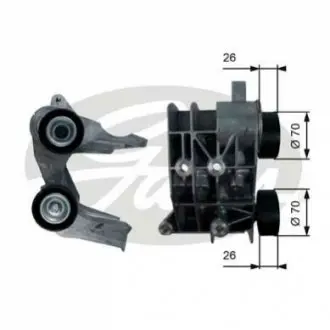 Натягувач поліклинового ременя FORD FIESTA V, FUSION, KA, STREET KA 1.3/1.6 09.96-11.08 Gates T36107 Купити в Україні