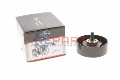 Ролик поліклинового ременя (метал) FORD ESCORT CLASSIC, ESCORT VI, FIESTA, FIESTA III, FIESTA IV, FIESTA V, FOCUS I, GALAXY I, GALAXY MK I, KA, PUMA MAZDA 121 III 1.0-2.3 02.92-11.08 Gates T36175 Купити в Україні