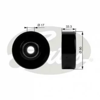 Ролик поліклинового ременя (метал) CHRYSLER VIPER DODGE DAKOTA, DURANGO, RAM, RAM 1500, RAM 2500, RAM 3500, RAMCHARGER II, VIPER JEEP GRAND CHEROKEE I 3.9-8.0 10.91-09.08 Gates T38033 Купити в Україні
