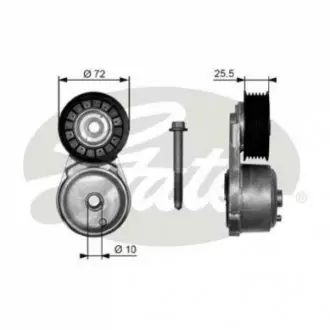 Натягувач поліклинового ременя CADILLAC ESCALADE CHEVROLET BLAZER S10, C1500, C2500, C3500, C-K, EXPRESS, EXPRESS 1500, EXPRESS 2500, EXPRESS 3500, K1500, K2500, S10, SILVERADO 1500 4.3/5.7 09.87 Gates T38103 Купити в Україні
