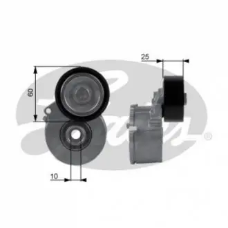 Натягувач поліклинового ременя CITROEN BERLINGO, C4 I, JUMPER I, JUMPER II, JUMPY I, XSARA FIAT DUCATO, SCUDO PEUGEOT 206, 306, 307, BOXER, EXPERT, PARTNER 1.9D/2.0D/2.2D 06.96-12.15 Gates T38236 Купити в Україні