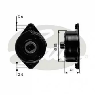 Натягувач поліклинового ременя BMW 3 (E46), 3 (E90), 3 (E91), 3 (E92), 5 (E60), 5 (E61), 6 (E63), 6 (E64), 7 (E65, E66, E67), X3 (E83), X5 (E53) 2.0D/2.5D/3.0D 09.01-03.13 Gates T39006 Купити в Україні