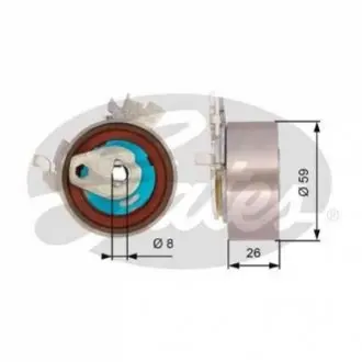Натяжний ролик, зубчастий ремінь Gates T43154 Купити в Україні