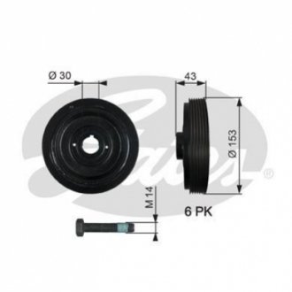 Автозапчасть Gates TVD1005A