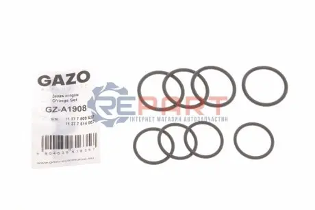 Фото Кільце ущільнювальне свічкового колодязя BMW 3 (E46/E90)/1 (E87) 01-07 (N46/N42) (к-кт 8шт) GAZO (GZ-A1908) зображення 1