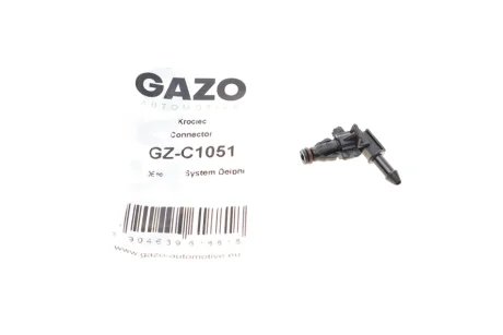 Штуцер шланга зливу Г-подібний (пласт.) (Delphi) GAZO GZ-C1051
