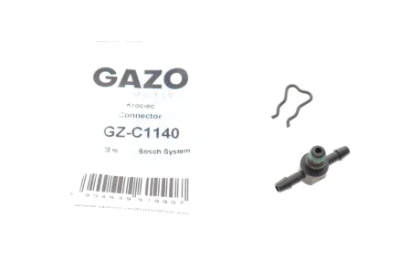 Штуцер шланга зливу Т-подібний (пласт.) (Bosch) (із захистом) GAZO GZ-C1140