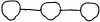 ПРОКЛАДКА ВПУСКНОГО КОЛЕКТОРА OPEL 2.5,3.0L V6 X25XE (2шт. на машину) GLASER (X58991-01) изображение 1