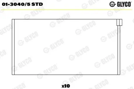 Вкладиш шатунний Glyco 0130405STD